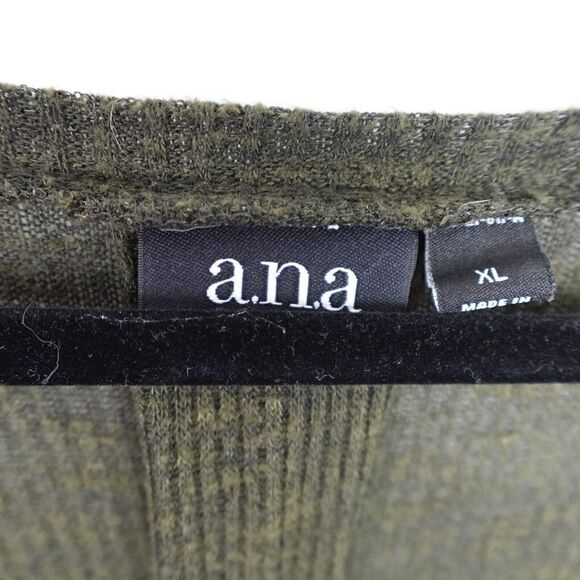 a.n.a. Womens Green Long Sleeved Ribbed Top X-Large - Picture 7 of 8